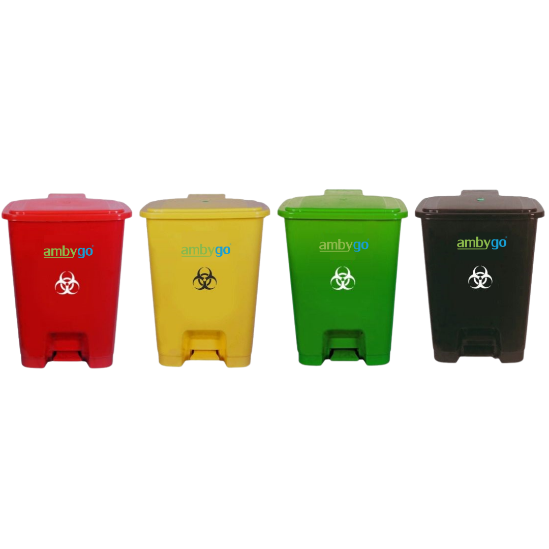 Ambygo® Bio Medical Waste Bins, Pedal Dustbin (Pack of 4)