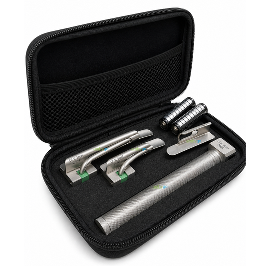 Fiber Optic Laryngoscope Set-Black Case