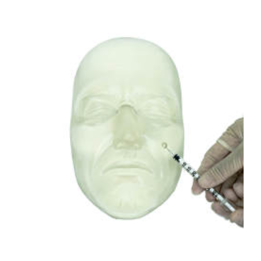 Transparent Mannequin Face for Facial Injection and Thread Lifting Training
