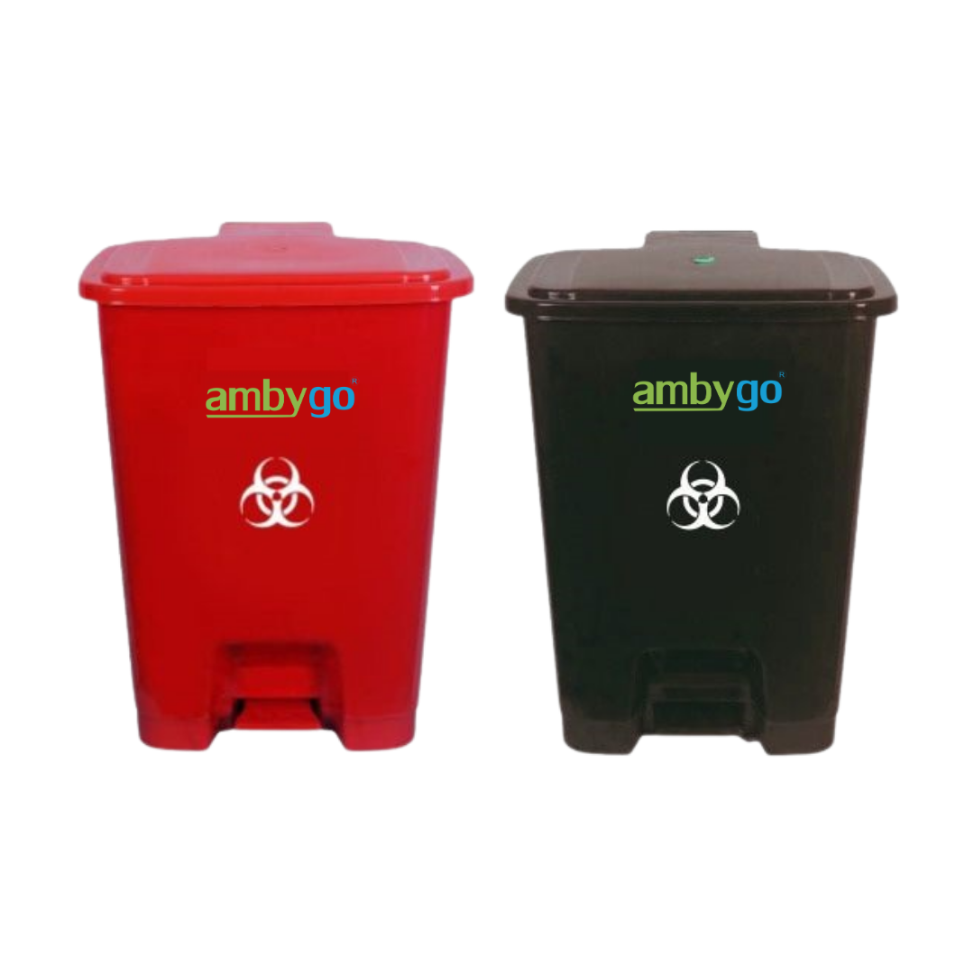 Ambygo® Bio Medical Waste Bins, Pedal Dustbin (Pack of 2)