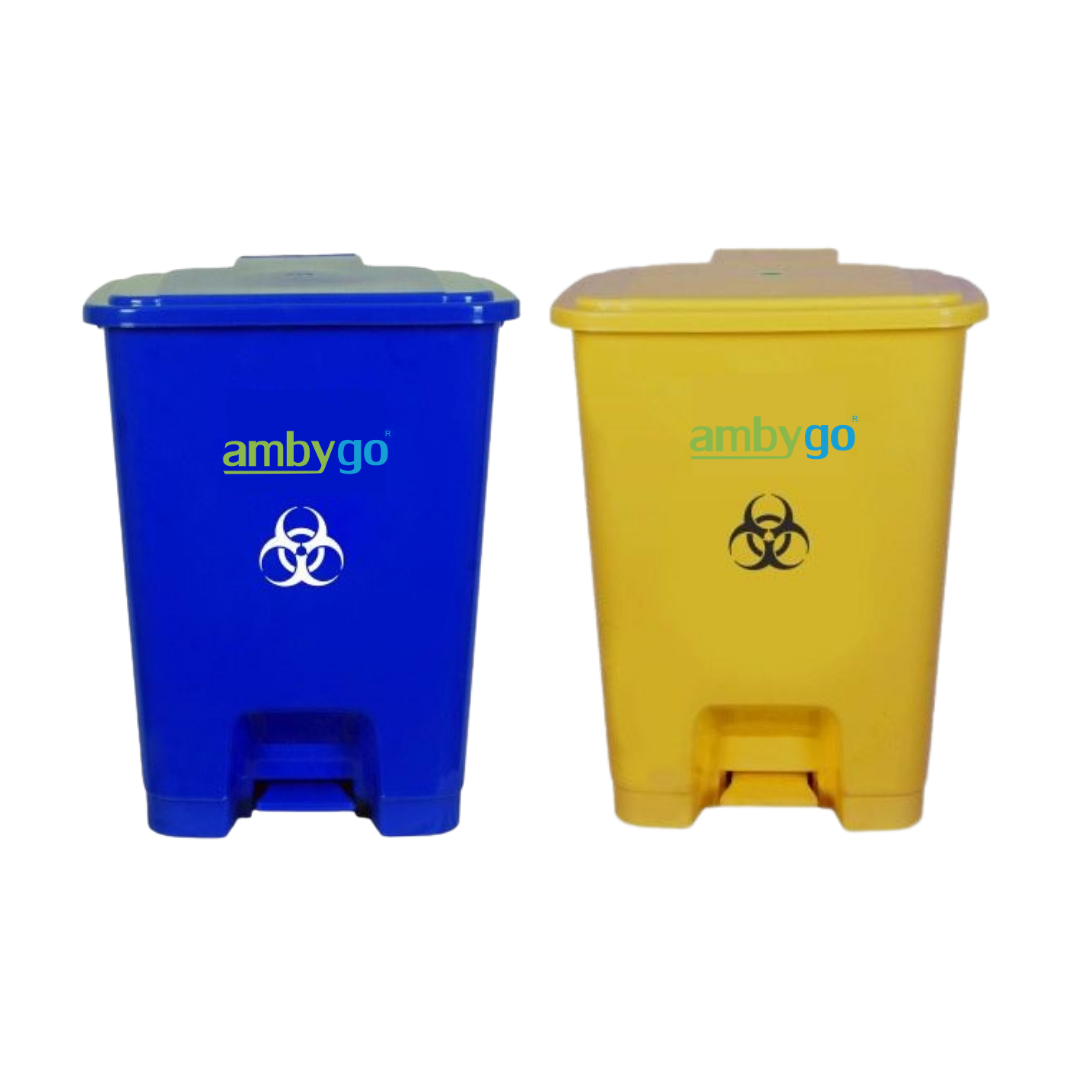 Ambygo® Bio Medical Waste Bins, Pedal Dustbin (Pack of 2)
