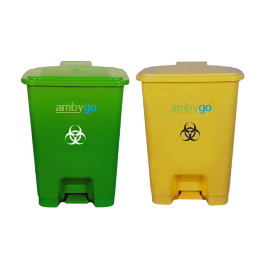 Ambygo® Bio Medical Waste Bins, Pedal Dustbin (Pack of 2)
