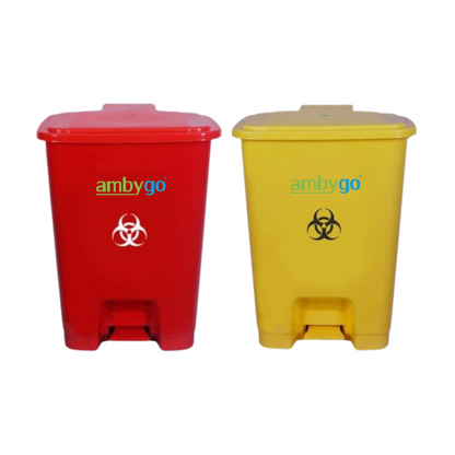 Ambygo® Bio Medical Waste Bins, Pedal Dustbin (Pack of 2)