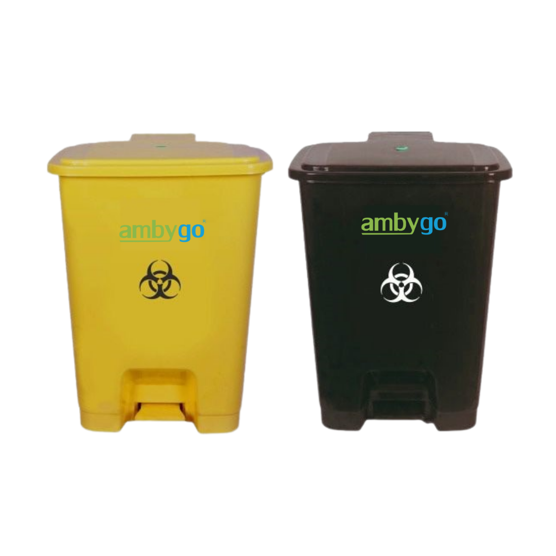 Ambygo® Bio Medical Waste Bins, Pedal Dustbin (Pack of 2)