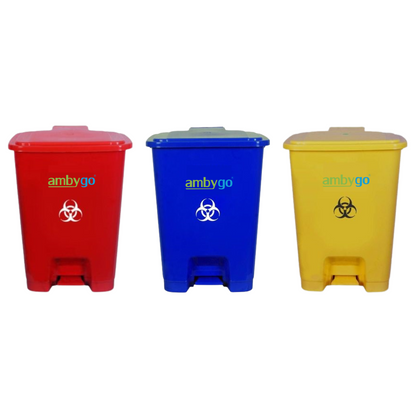 Ambygo® Bio Medical Waste Bins, Pedal Dustbin (Pack of 3)