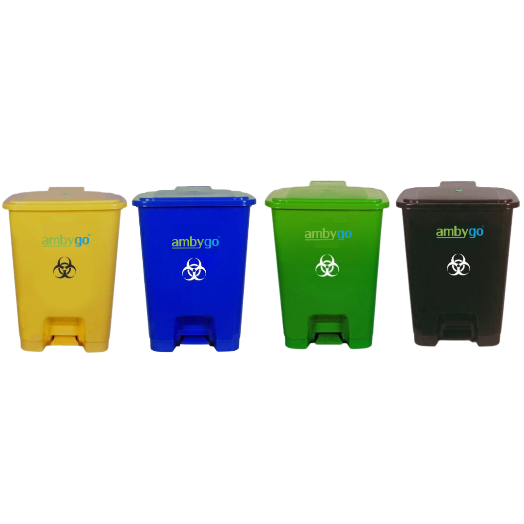 Ambygo® Bio Medical Waste Bins, Pedal Dustbin (Pack of 4)