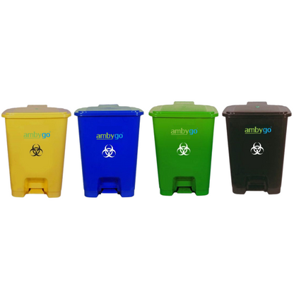 Ambygo® Bio Medical Waste Bins, Pedal Dustbin (Pack of 4)