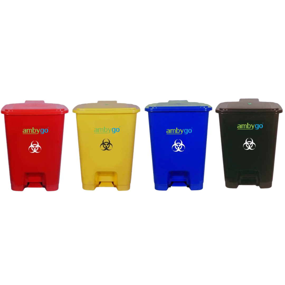 Ambygo® Bio Medical Waste Bins, Pedal Dustbin (Pack of 4)