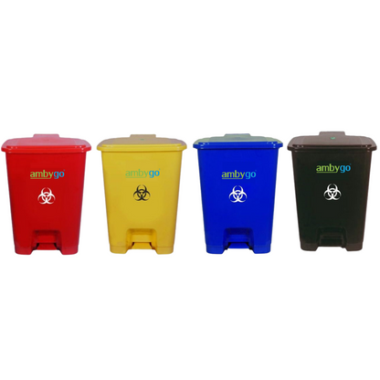 Ambygo® Bio Medical Waste Bins, Pedal Dustbin (Pack of 4)