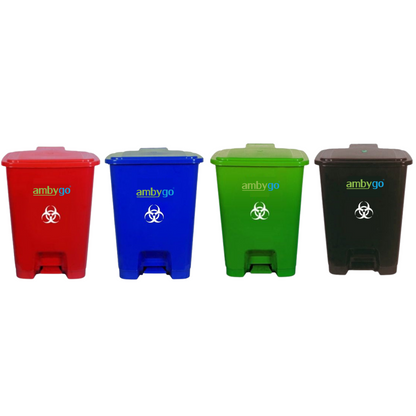 Ambygo® Bio Medical Waste Bins, Pedal Dustbin (Pack of 4)