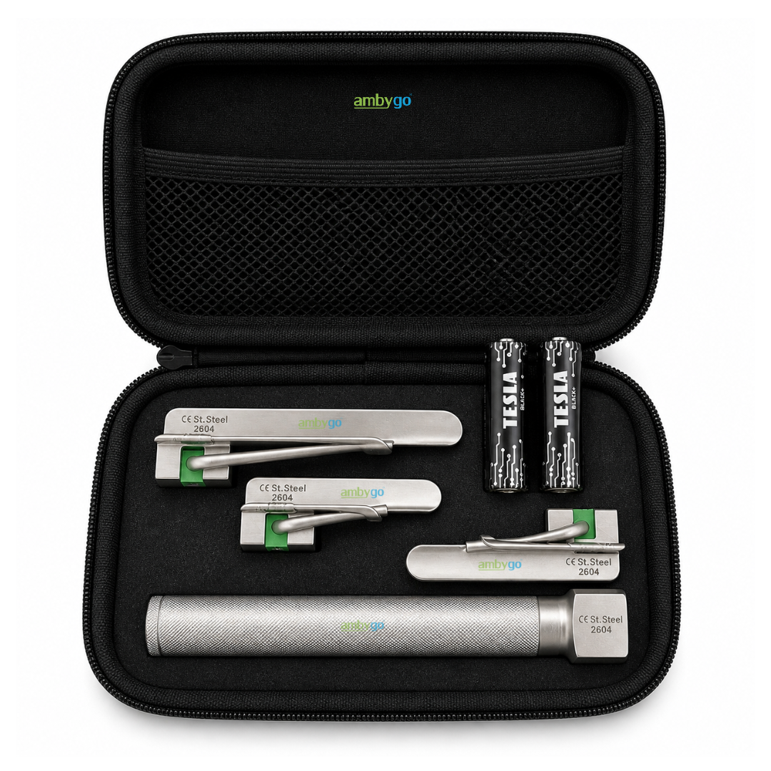 Fiber Optic Laryngoscope Set-Black Case