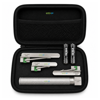 Fiber Optic Laryngoscope Set-Black Case