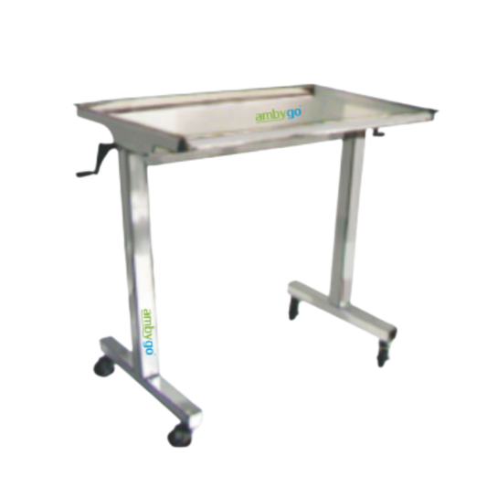 Instrument Mayo’s Trolley Over The O.T. Table (Mechanically)