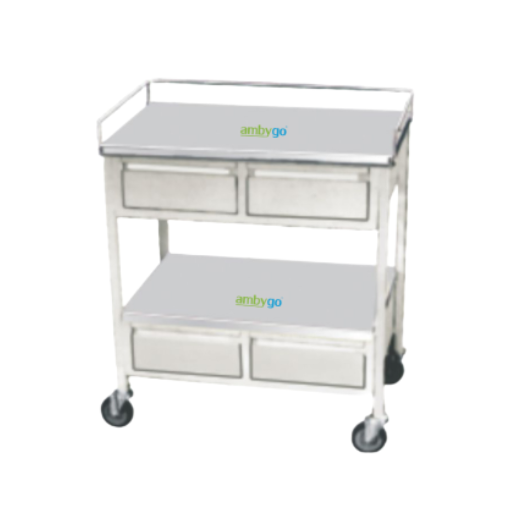 Medicine Trolley with 4 Drawers