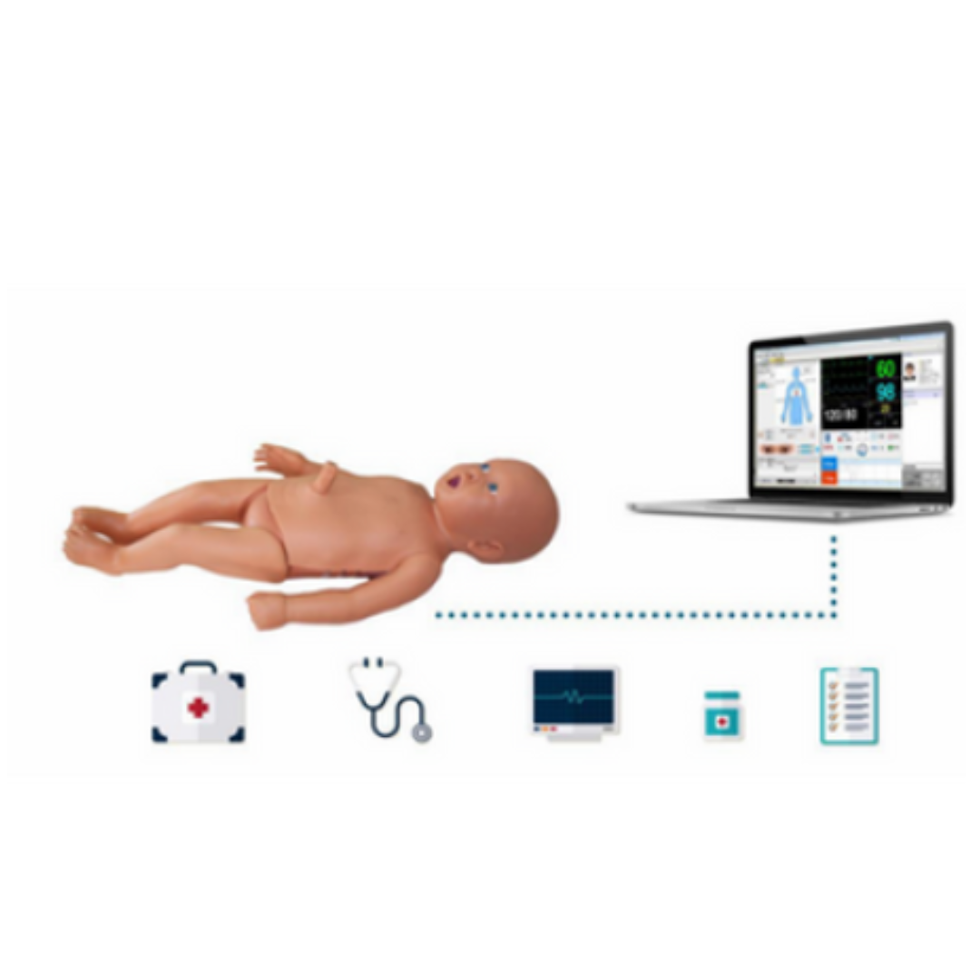 Neonatal ACLS Emergency Training Manikin (Wired)